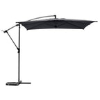 Parasol déporté carré inclinable MANOA Ardoise