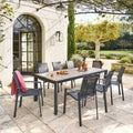 Table de jardin ÉVASION Effet bois Honey & Graphite