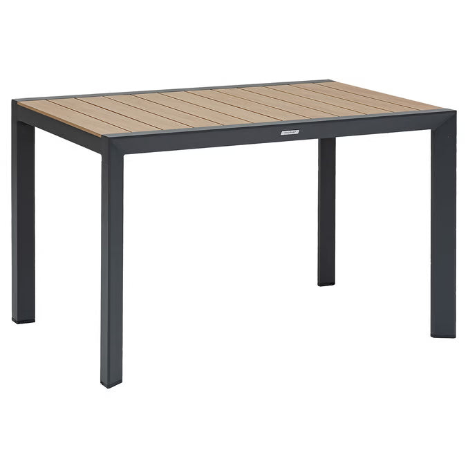 Ensemble table de jardin ÉVASION + 4 chaises empilables ESSENTIA Graphite
