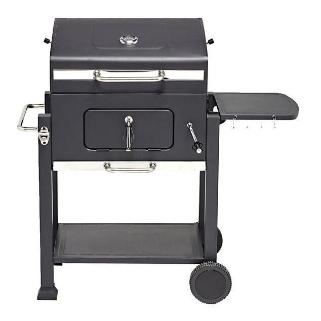 Barbecue à charbon Wilson rectangulaire avec couvercle 2 roulettes 114x72H108cm