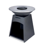Brasero en acier inox noir Mérida Ø80xH96cm