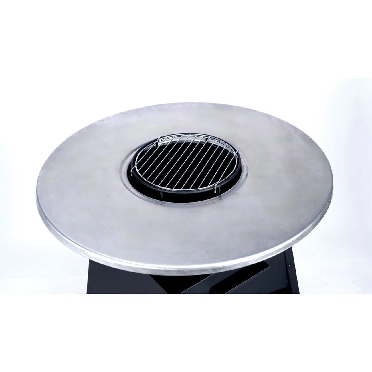 Brasero en acier inox noir Mérida Ø80xH96cm