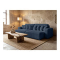 Canapé droit 4 places JADE - Bleu foncé