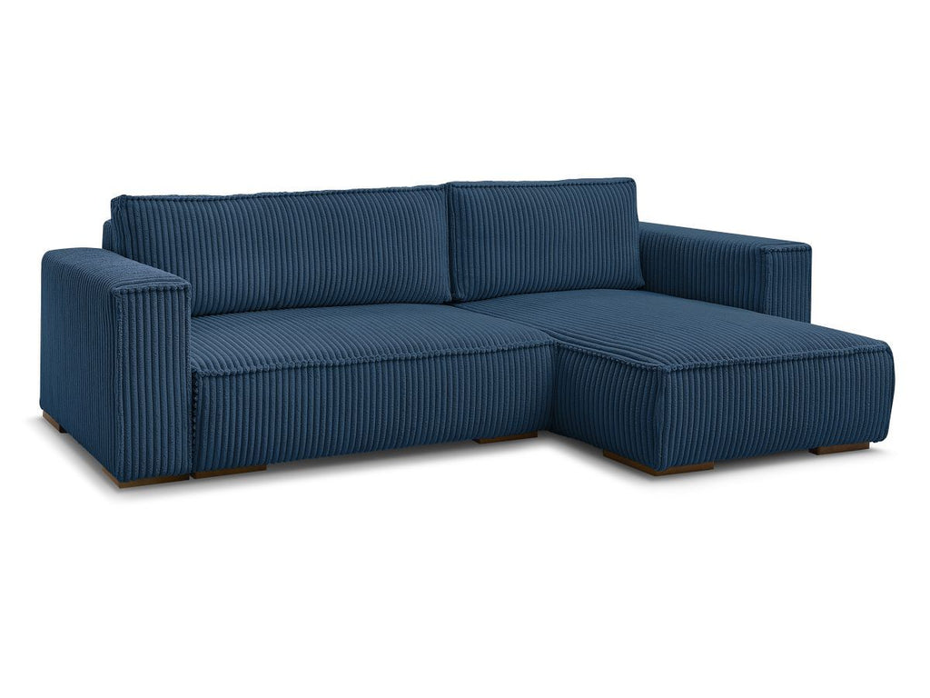 CHELSEA Canapé d'angle réversible Compressé - Bleu Foncé