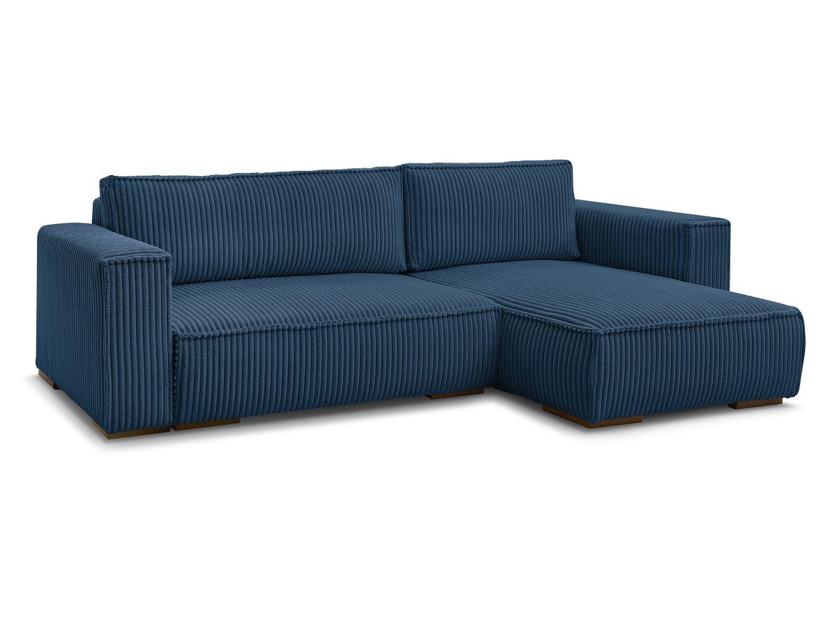CHELSEA Canapé d'angle réversible Compressé - Bleu Foncé