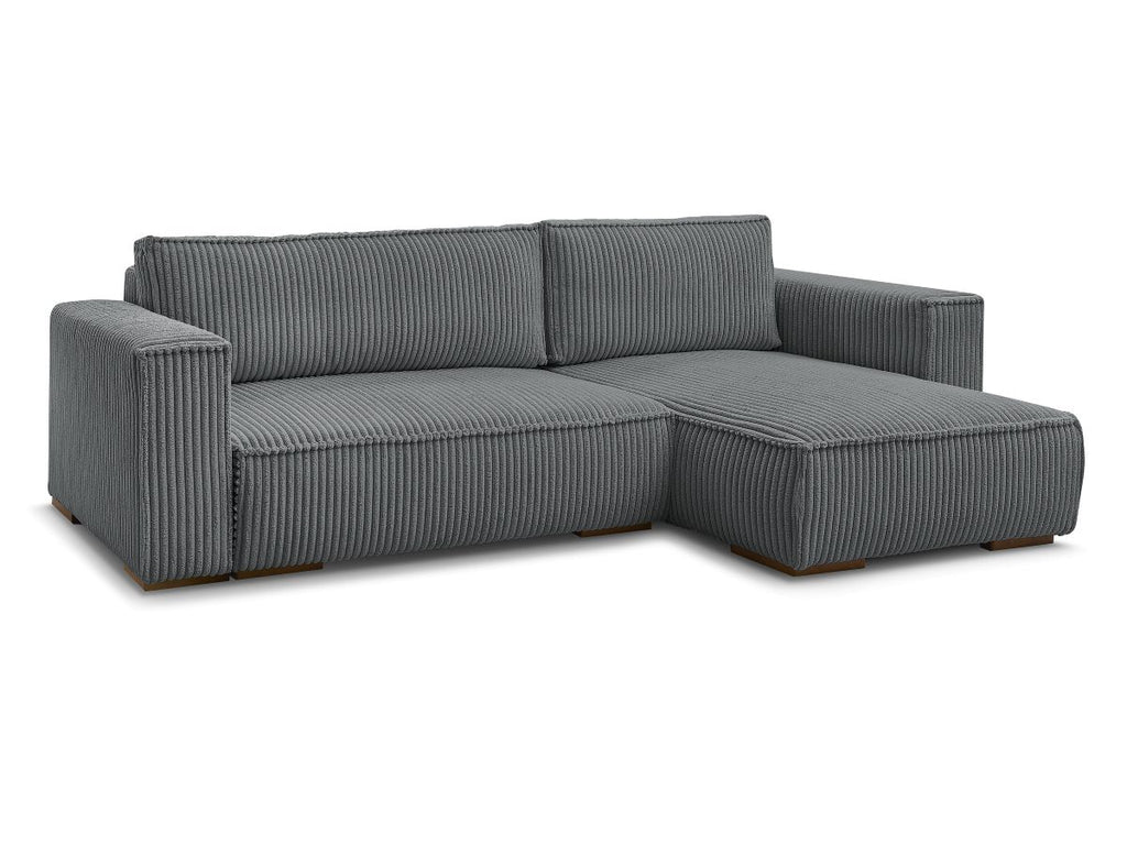 CHELSEA Canapé d'angle réversible Compressé - Gris foncé