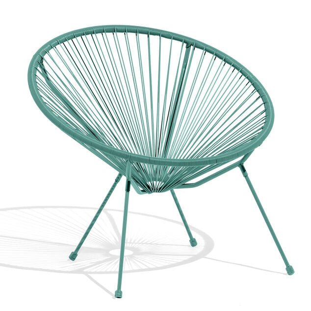Fauteuil de jardin Urban filaire bleu 85xH83x72cm