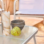 Noto Salon de jardin acier 4 places Beige
