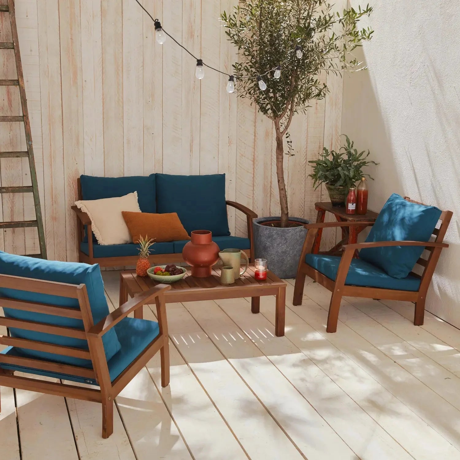 Ushuaia Salon de jardin bois d'acacia 4 places