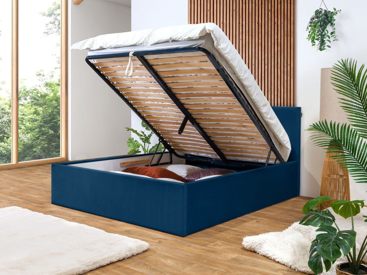 VIVARA Lit coffre VIVARA rangement XL - Bleu