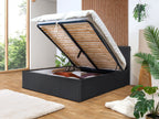 VIVARA Lit coffre VIVARA rangement XL - Noir